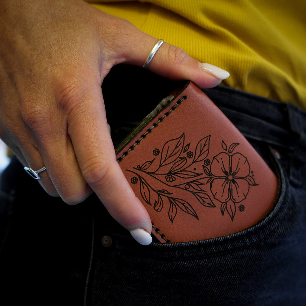 Leather Wallet - Floral Range
