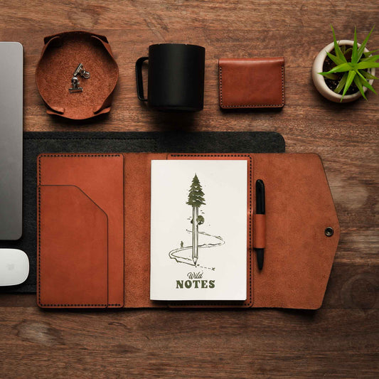 A5 Leather Notebook Cover - Minimalist Range - The Great Break