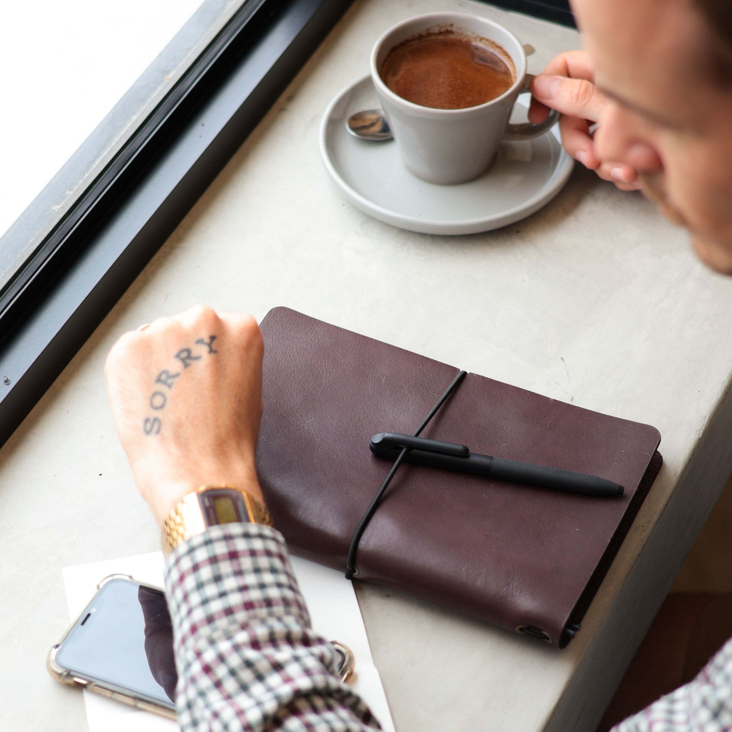 A5 Leather Journal Cover - Minimalist Range